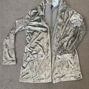 H&M Silver Velvet Jacket